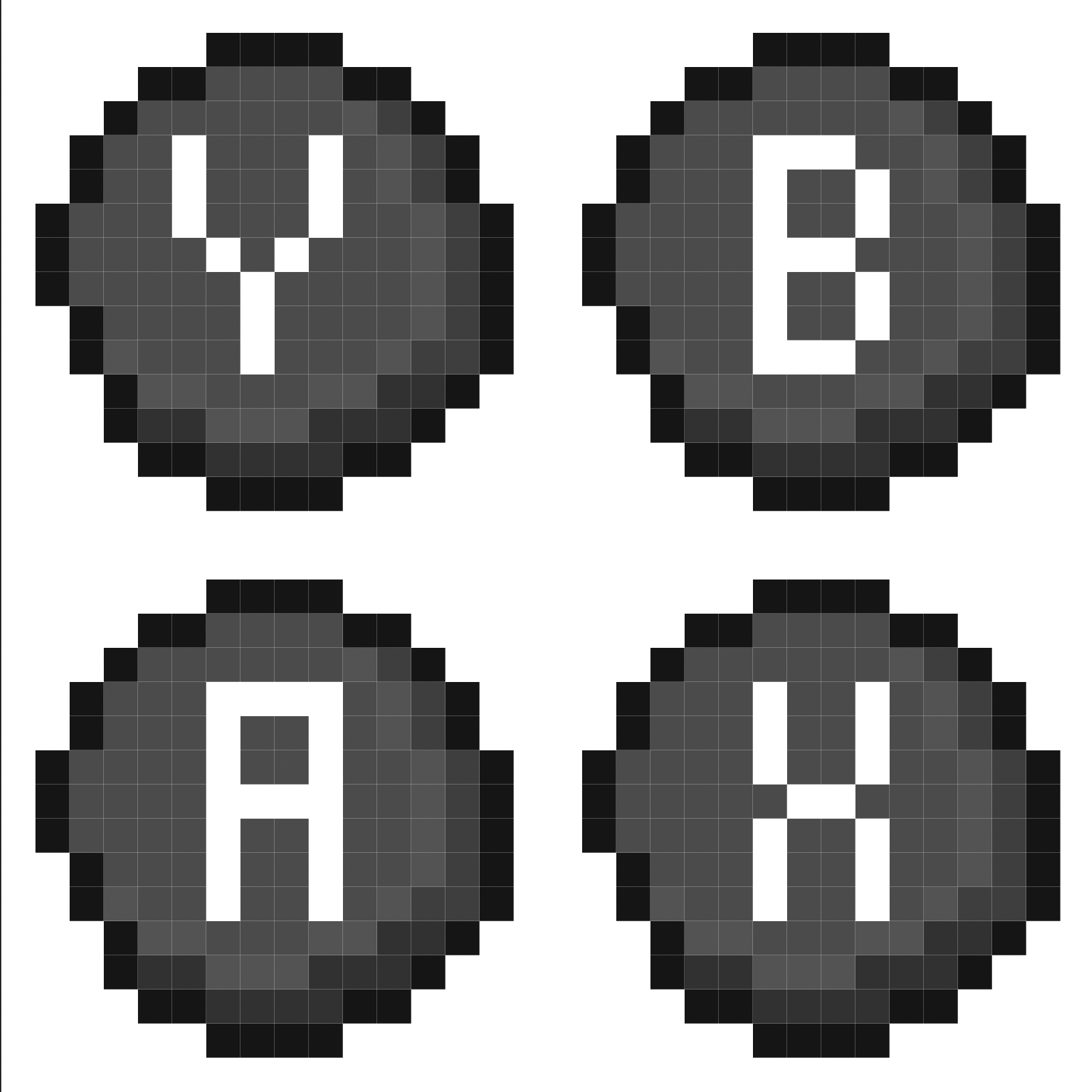 An example controller button glyph atlas
